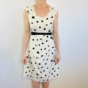 Angel Maternity Size S 8 10 Black And White Maternity Polka Dot Dress NEW NWT - Picture 1 of 12