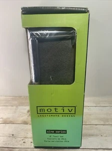 Ginger Motiv Sine Collection 8" Polished Chrome Single Towel Bar Sealed - Picture 1 of 9