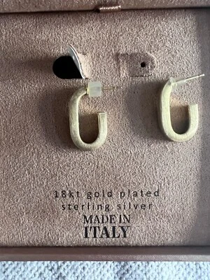 18 K Yellow Gold Plated Chunky Hoop Earrings - Image 1 of 3