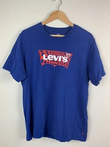 Levi’s Men's T-Shirt M Blue Graphic Tee Relaxed Fit Short Sleeve Soft Casual Top - Picture 1 of 13