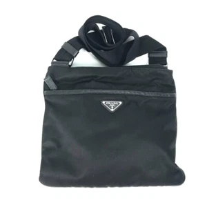 PRADA 2VH053 Triangle logo Bag Shoulder Bag Nylon / Leather Black - Picture 1 of 15