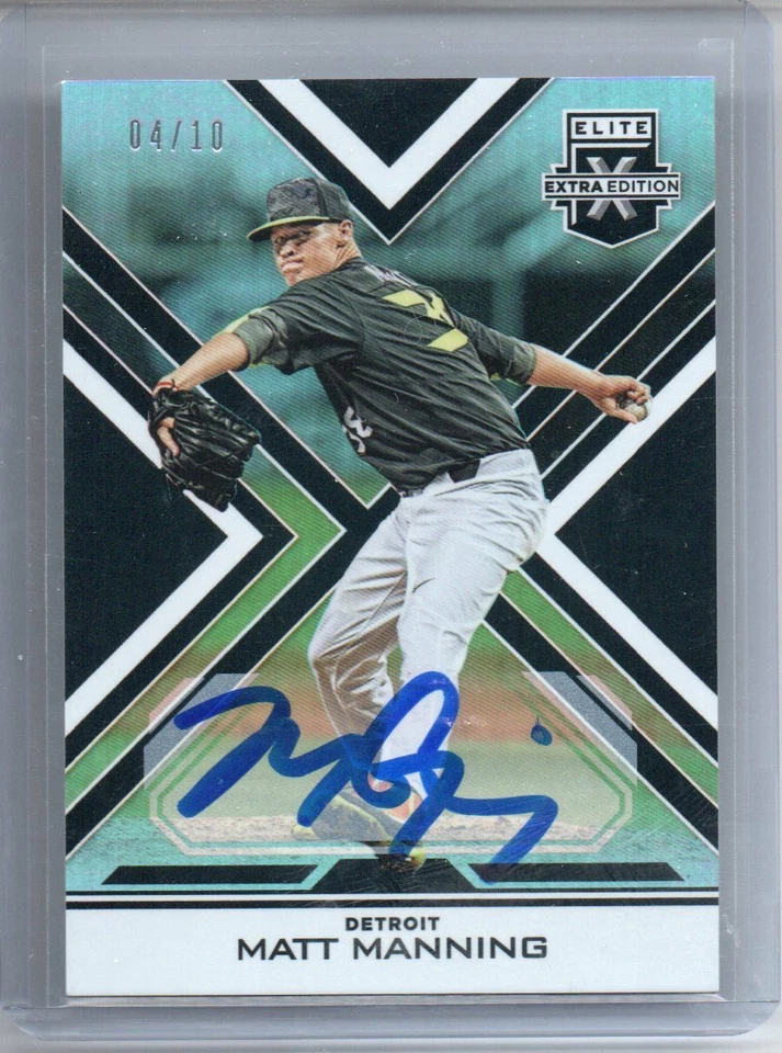 2016 Elite Extra Edition Black AUTO #9 Matt Manning #d 4/10 TIGERS - Image 1 of 1