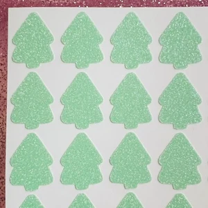 Stickerbogen Glitzerbaum! - 0,4 bis 1 Zoll - Niedlich zum Weihnachtsbasteln! - Bild 1 von 3