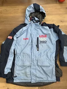 Roots Winter Jacket XL Blue 2002 US Olympic TEAM ISSUED Official Outfitter - Picture 1 of 9