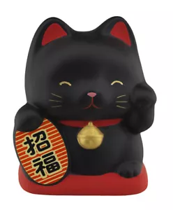 Maneki Neko Hucha Gato Japonés 10cm Cerámica Hecho A Japón #40648 - Imagen 1 de 2