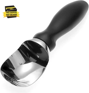 18/8 Stainless Steel Ice Cream Scoop with Soft Grip Handle - Heavy Duty Ice Crea - Picture 1 of 9