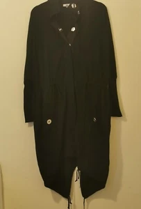 KAREN MILLEN BLACK KNIT Merino WOOL JUMPER DRESS SIZE 3 UK 8-10 - Picture 1 of 11