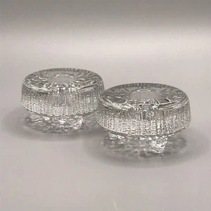 Iittala Finland Art Glass Taper Candle Holder Pair Tapio Wirkkala Design Thule - Bild 1 von 9