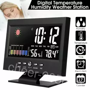 Reloj LED Digital Alarma Control por Voz con Retroiluminación Temperatura Pantalla Climática - Imagen 1 de 16