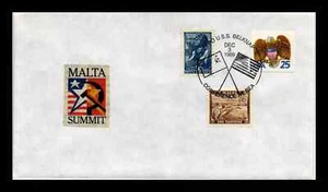 Malta Summit 1989 BUSH GORBACHEV RUSSIA USA MEETING MALTA 1989 COVER MIXED FRANK - Picture 1 of 1