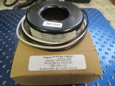 NEW SIMPSON ELECTRIC CURRENT TRANSFORMER RATIO 100:5 A 01297 - Image 1 of 3