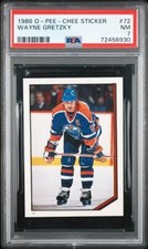 1986 O-PEE-CHEE STICKER WAYNE GRETZKY #72  PSA 7