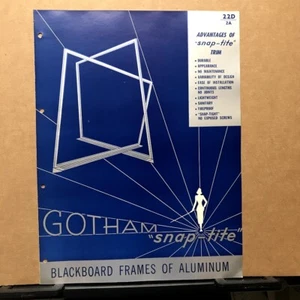 Vintage Gotham Weatherstrip Company, Inc. ~ Cornici per lavagna - finiture - catalogo - Foto 1 di 3