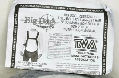 Big Dog Treestand Full Body Fall Arrest Harness BDH2000S BDH2001S - Image 1 of 2