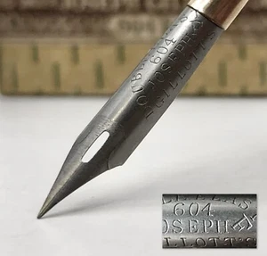 Joseph Gillott’s 604 F Pen Nib Double Elastic - Antique Dip Pen Nib (TYP 1) - Bild 1 von 7