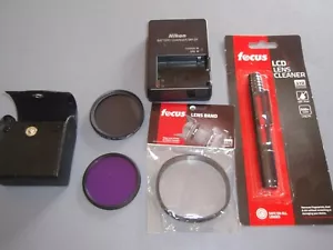 Kamera Zubehör 2 Objektive 55mm BOWER DIGITAL HD cpl fld Nikon Ladegerät Reiniger Cas - Bild 1 von 4