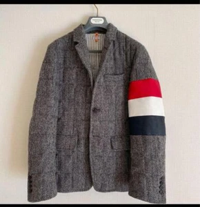 Thom Browne Harris Tweed Wool Sports Coat Size L (US 31) used 2505SM - Picture 1 of 8