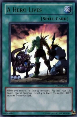 Yu-Gi-Oh! A Hero Lives -GENF- EN098-Ultra Rare-Near Mint or Better Condition - Image 1 of 2