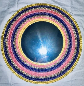 RARE CLASSIC DOT MANDALA WALL ART Center Mirror Lovingly Style Barbie core Decor - Picture 1 of 9