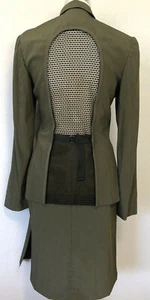 **8**M** JOHN RICHMOND unlined Skirt Suit Blazer Dress Jacket Blouse Top ITALY - Picture 1 of 12