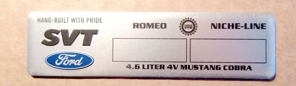 1999,2001 FORD SVT COBRA 4.6 DOHC MUSTANG VALVE COVER PLATE BLANK - Image 1 of 1