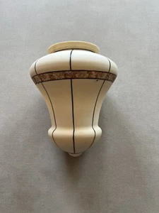 Atemberaubender Vintage Puddingglas Lampenschirm mit Chinz Rand für 4" Unterputz um 1920 - Bild 1 von 6