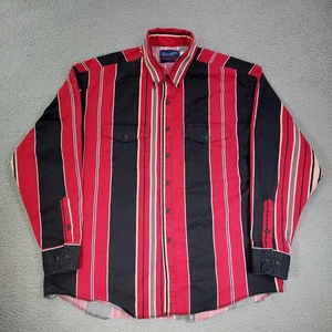 Vintage Wrangler Western Button Hemd Herren Gr. 18-36 gestreift rot schwarz Brushpopper - Bild 1 von 8