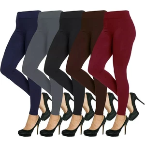 Neu Damen dicke Winter Thermo Leggings Fleece gefüttert warm hohe Taille Größe UK - Bild 1 von 7