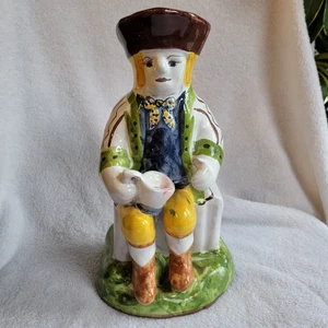 Portugiesische Keramik großer figürlicher Mann mit Krug Krug Toby Krug 11,5" groß EUC - Bild 1 von 11