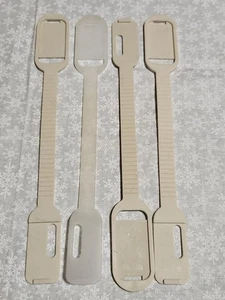 4 seltene Vintage Tupperware Kofferanhänger 1864 transparent transparent & beige - Bild 1 von 5