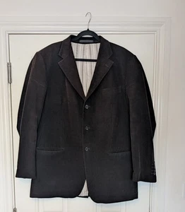Mens M&S Tailoring Blazer Jacket Corduroy Chocolate Brown Size 44 Long - Picture 1 of 19