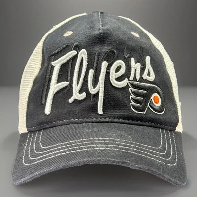 Zephyr NHL Philadelphia Flyers Trucker Hat Meshback Snapback Script Embroidered - Image 1 of 4
