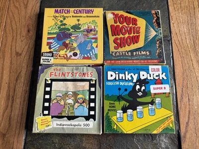 Lote de películas de 4-8 mm y Super 8. Algunos con color, otros con sonido. Castle-FlintStones Foto 1 de 4