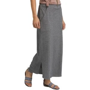 Prana Tulum Stripe Skirt Size Medium Hemp Organic Cotton Natural Nautical - Picture 1 of 9