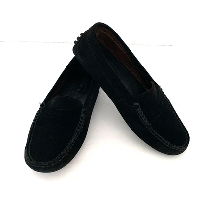 Tod’s Shoes Mujer 5 Negro Gamuza Penny Mocasines Conducción Mocasín Italia Clásico Foto 1 de 4