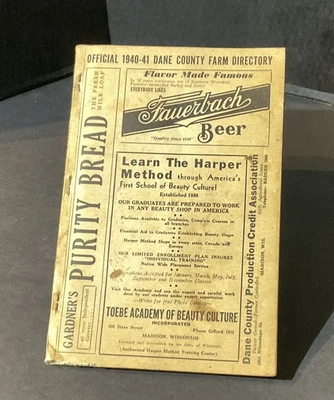 Vintage 1940-41 Official Dane County WI Wisconsin Farm Directory - Image 1 of 4