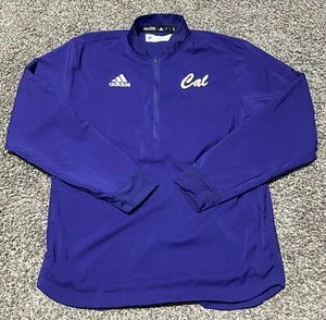 Adidas Cal Golden Bears 1/4 Zip Pullover Jacket Dri-Fit Mens California Small - Picture 1 of 3