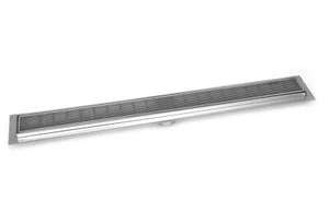 SereneDrains 304 SS Linear Shower Drain Kit Floor Cover Linear Wedge 16"-59" - Picture 1 of 15
