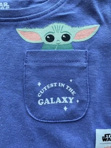 BABY YODA Cutest In The Galaxy Star Wars Langarm-SHIRT - Mädchen 3T Grogu neu mit Etikett - Bild 1 von 5