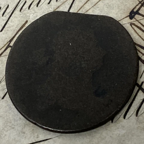 1803 Draped Bust Half Cent 1/2c, Very Worn Condition, Rare Coin Type Cover