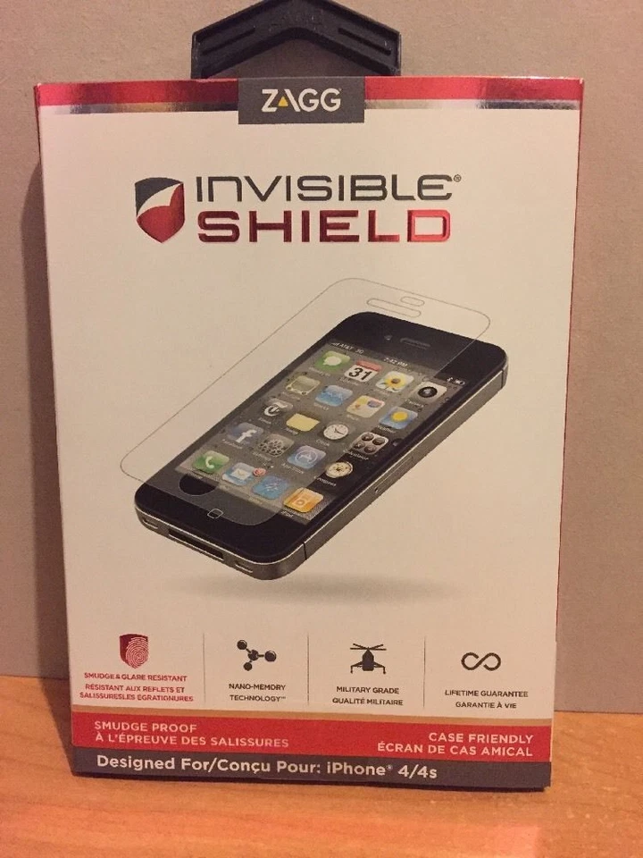 ZAGG invisible Shield Smudge-Proof for iPhone 4 4S Screen Protector - NIB Sealed - Imagem 1 de 1
