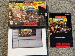 Donkey Kong Country 2: Diddy's Kong Quest SNES Complete CIB Box Manual Case - Picture 1 of 18