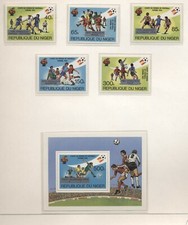 Niger 1982 Mondiali di calcio vincitori serie cpl e BF nuova integra MNH T1284