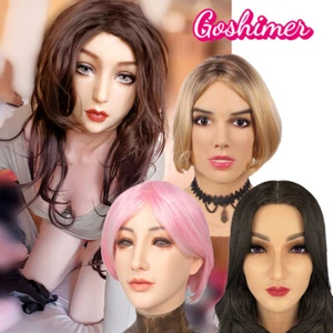Silicone Female Mask Realistic Full Face Mask for Disguise Crossdresser Cosplay - Picture 1 of 23