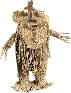 Tribal Art-woven basketry figure-paupau new guinea Sepik Spirit vessel - Picture 1 of 6