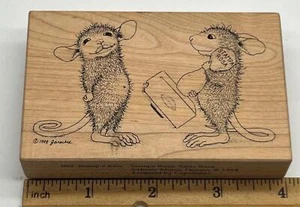 House Mouse STAMP A KISS Rubber Stamp Stampa Rosa Love Wedding Limited Edition - Picture 1 of 5