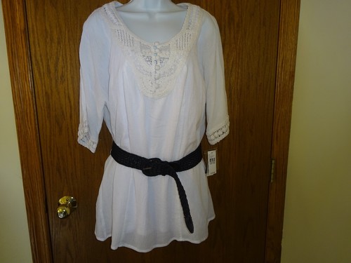 CAMICIA E CAMI DA DONNA IN PIZZO BIANCO ALYX NUOVA TAGLIA MSP $44 00