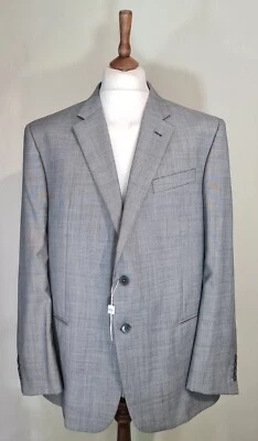 Armani Collezioni UZVGBA Single Breasted Wool Suit Jacket Grey uk 48 eu 58 - Image 1 of 4