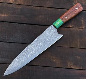 Chef Knife Custom Handmade Damascus Steel Kitchen Knife KPro - Picture 1 of 9