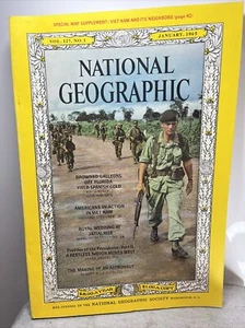 National Geographic Magazine January 1965 America in Vietnam Vintage Collectable - Picture 1 of 16